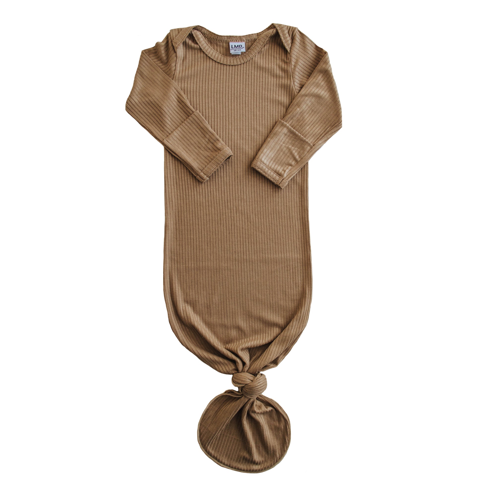 Knotted Gown | Dark Camel Rib - LITTLEMISSDESSA