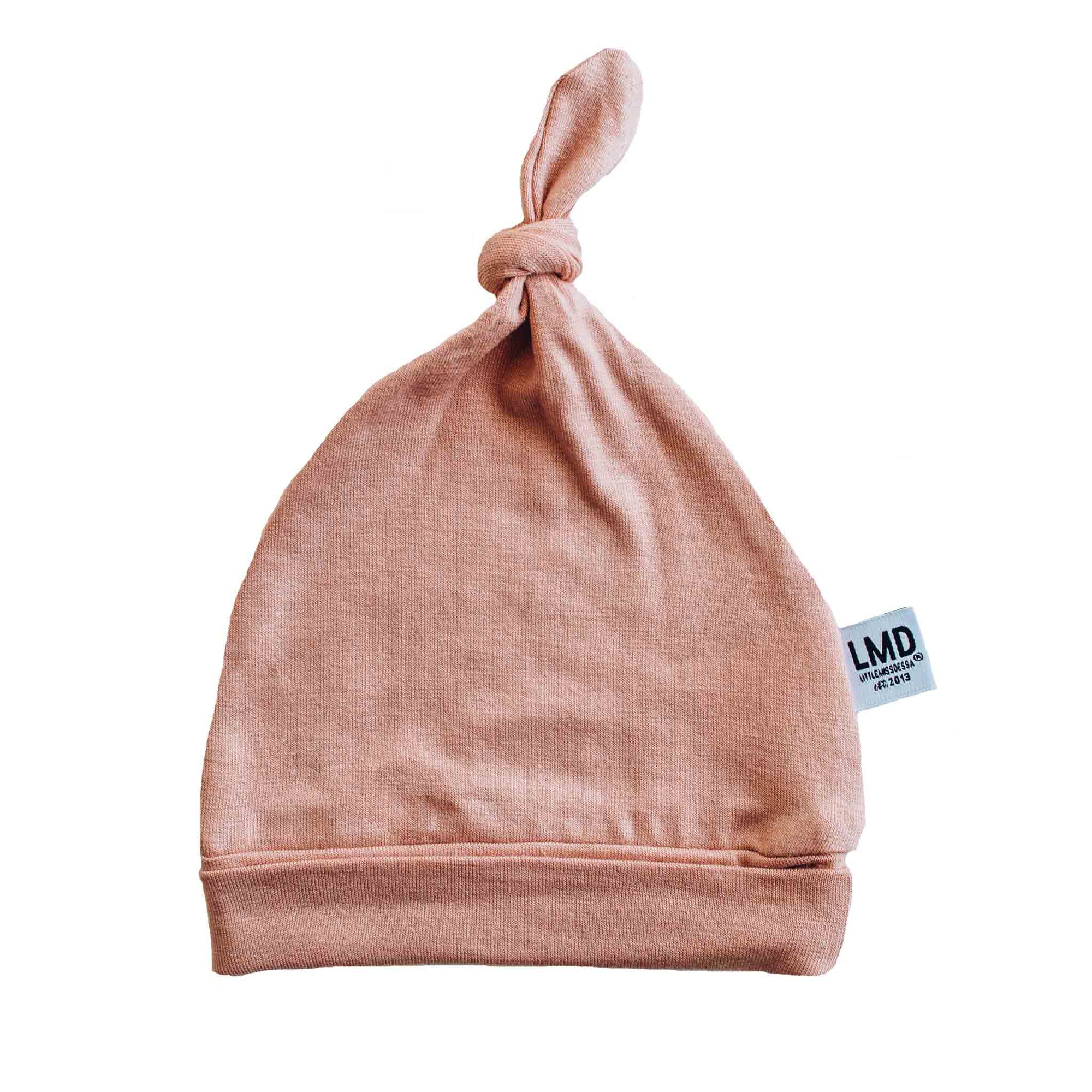 Newborn Baby Knotted Hat | Dusty Mauve - LITTLEMISSDESSA