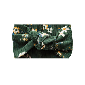 Top Knot Headband | Hunter Green Cosmo Rib - LITTLEMISSDESSA