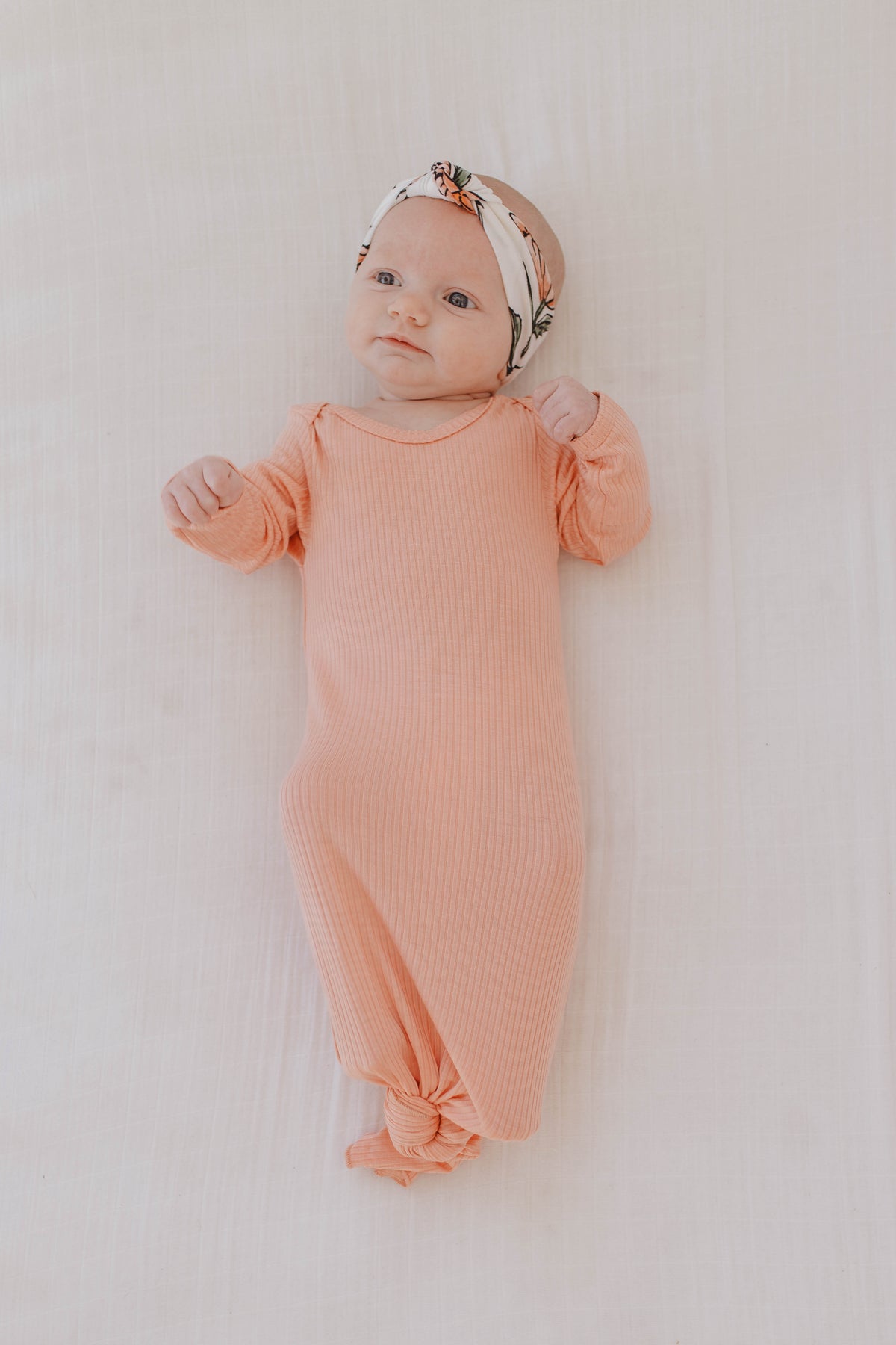 Knotted Gown | Coral Rib - LITTLEMISSDESSA