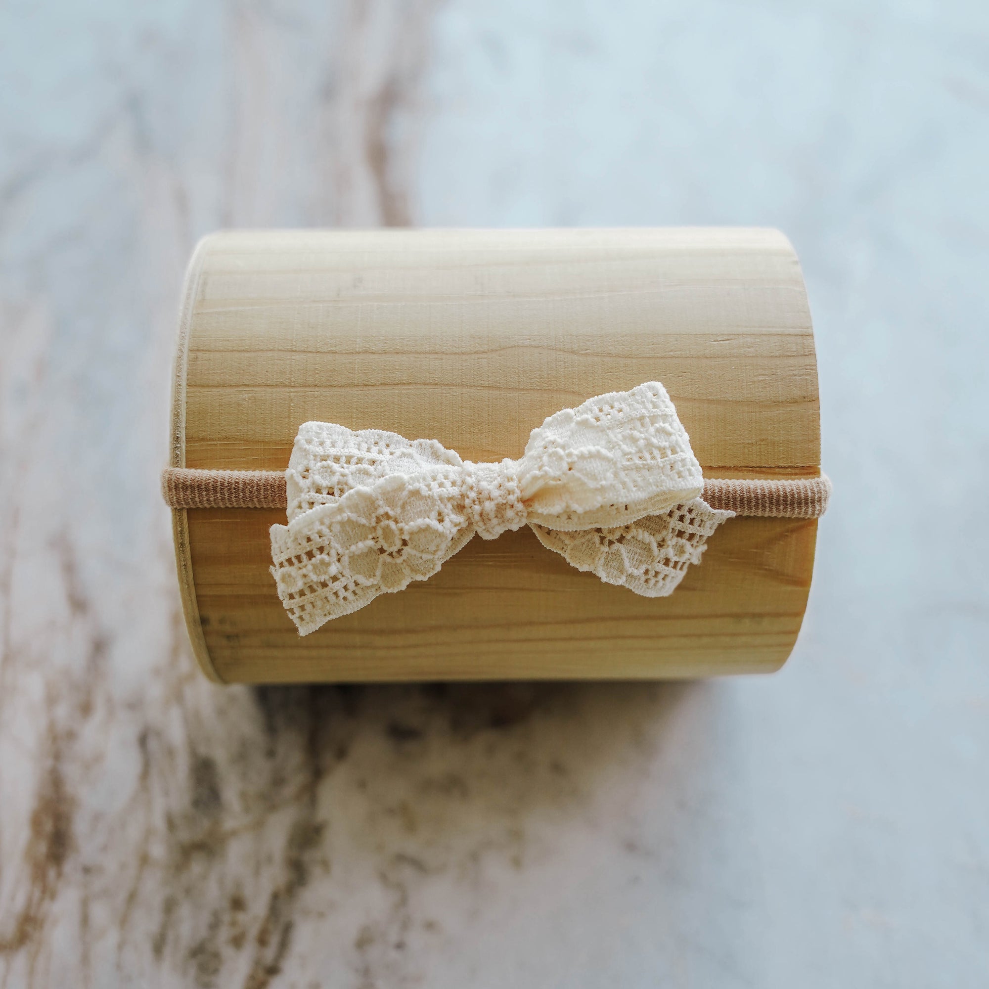 Ivory Lace Bow - LITTLEMISSDESSA