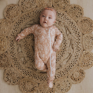 Cozy Zipper Footie Sleeper | Blooming Moon - LITTLEMISSDESSA