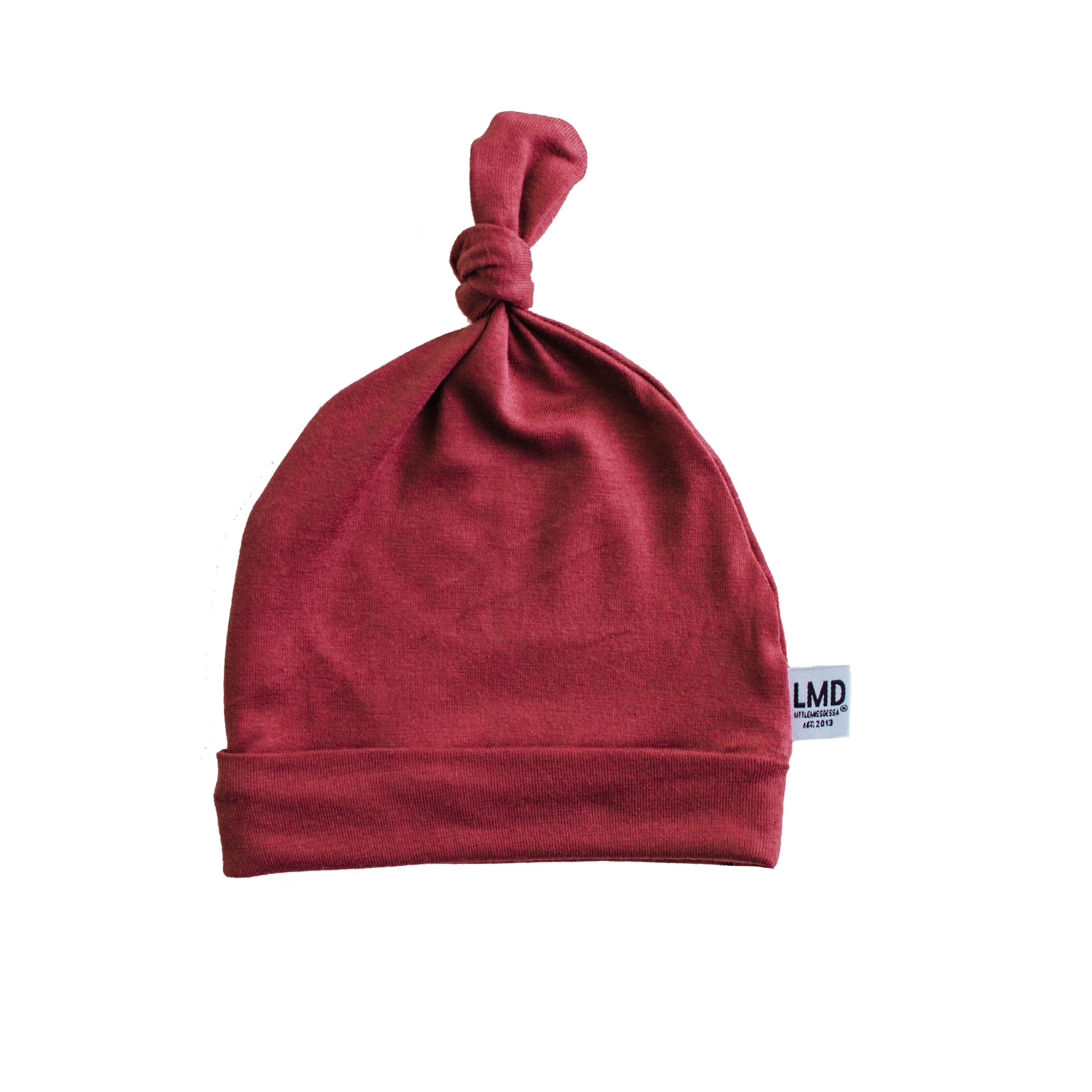 Newborn Baby Knotted Hat | Marsala - LITTLEMISSDESSA