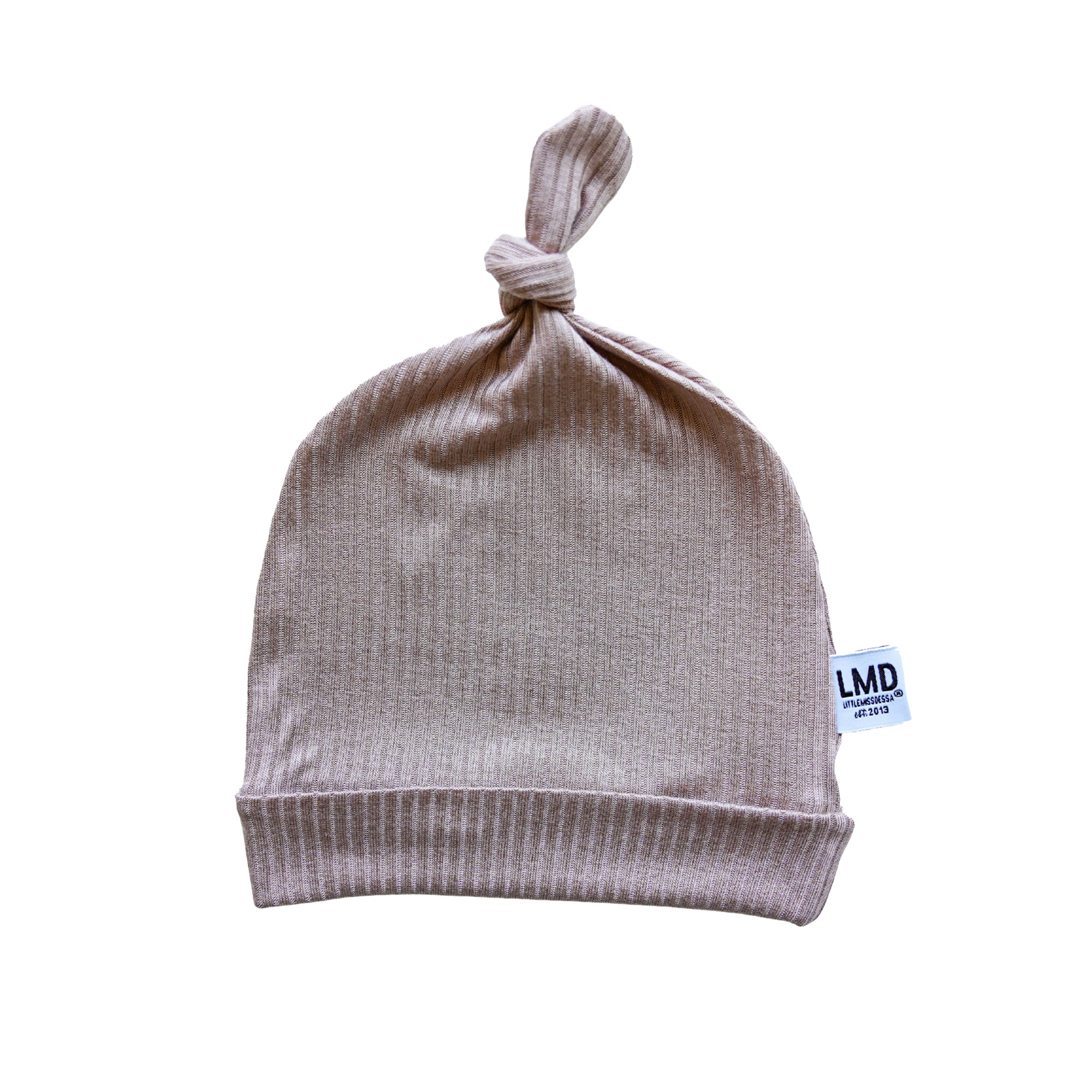 Newborn Baby Knotted Hat | Mocha Rib - LITTLEMISSDESSA