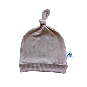 Newborn Baby Knotted Hat | Mocha Rib - LITTLEMISSDESSA