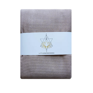 Jersey Swaddle Baby Blanket | Mocha Rib - LITTLEMISSDESSA