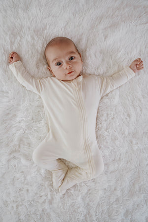 Cozy Zipper Footie Sleeper | Moonstone - LITTLEMISSDESSA