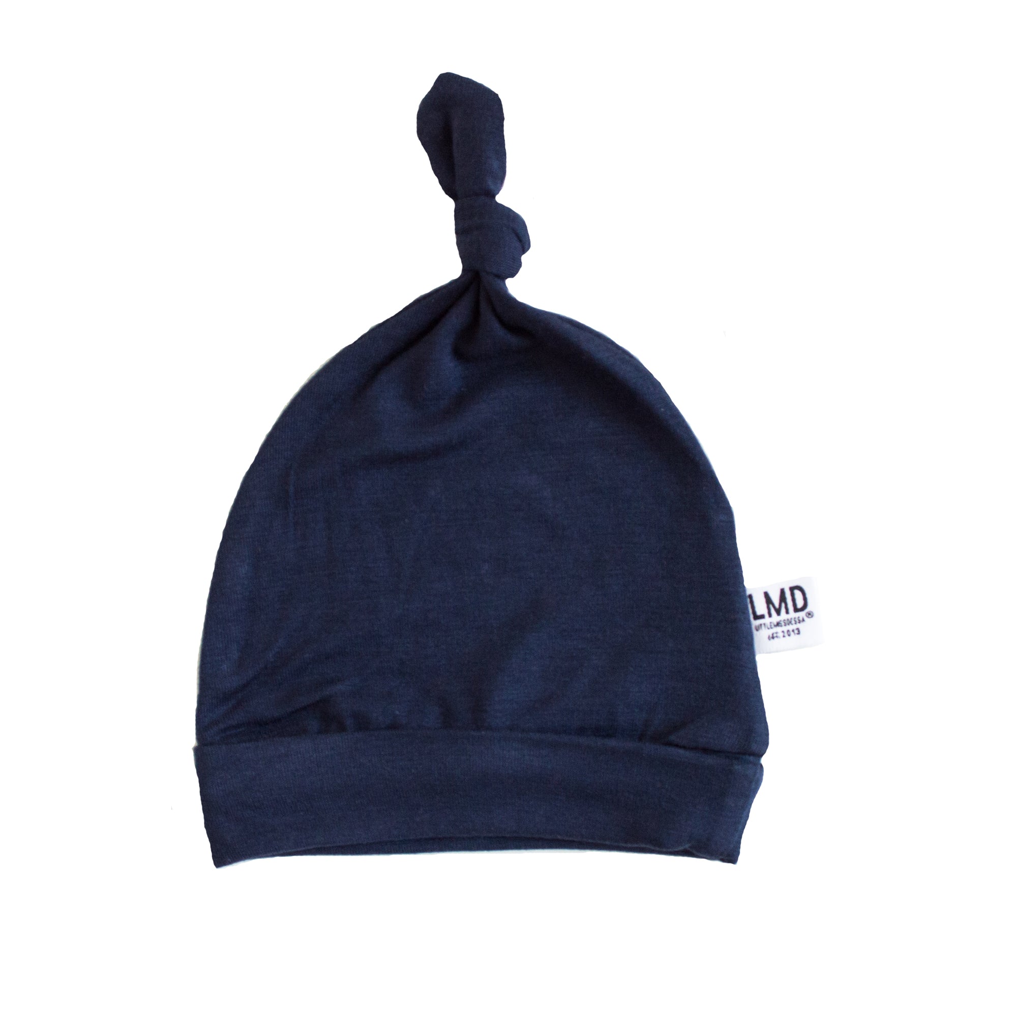 Newborn Baby Knotted Hat | Navy Jersey - LITTLEMISSDESSA