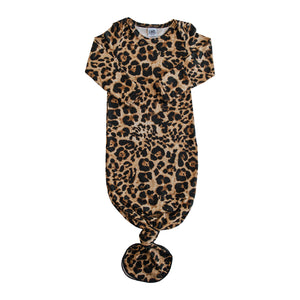 Knotted Gown | Cheetah Print - LITTLEMISSDESSA