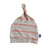 Newborn Baby Knotted Hat | Blush & Oatmeal Stripe - LITTLEMISSDESSA