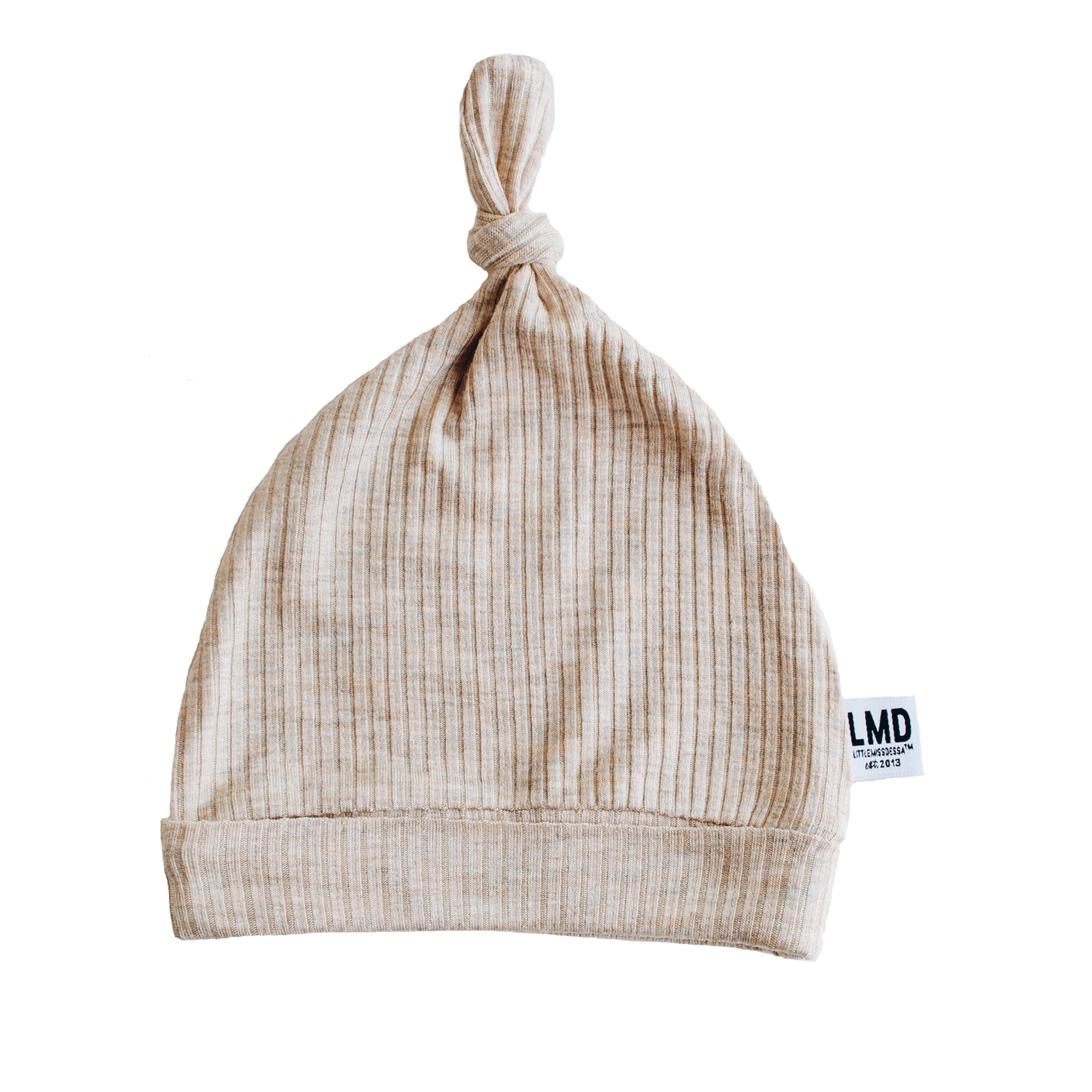 Newborn Baby Knotted Hat | Oatmeal Rib - LITTLEMISSDESSA