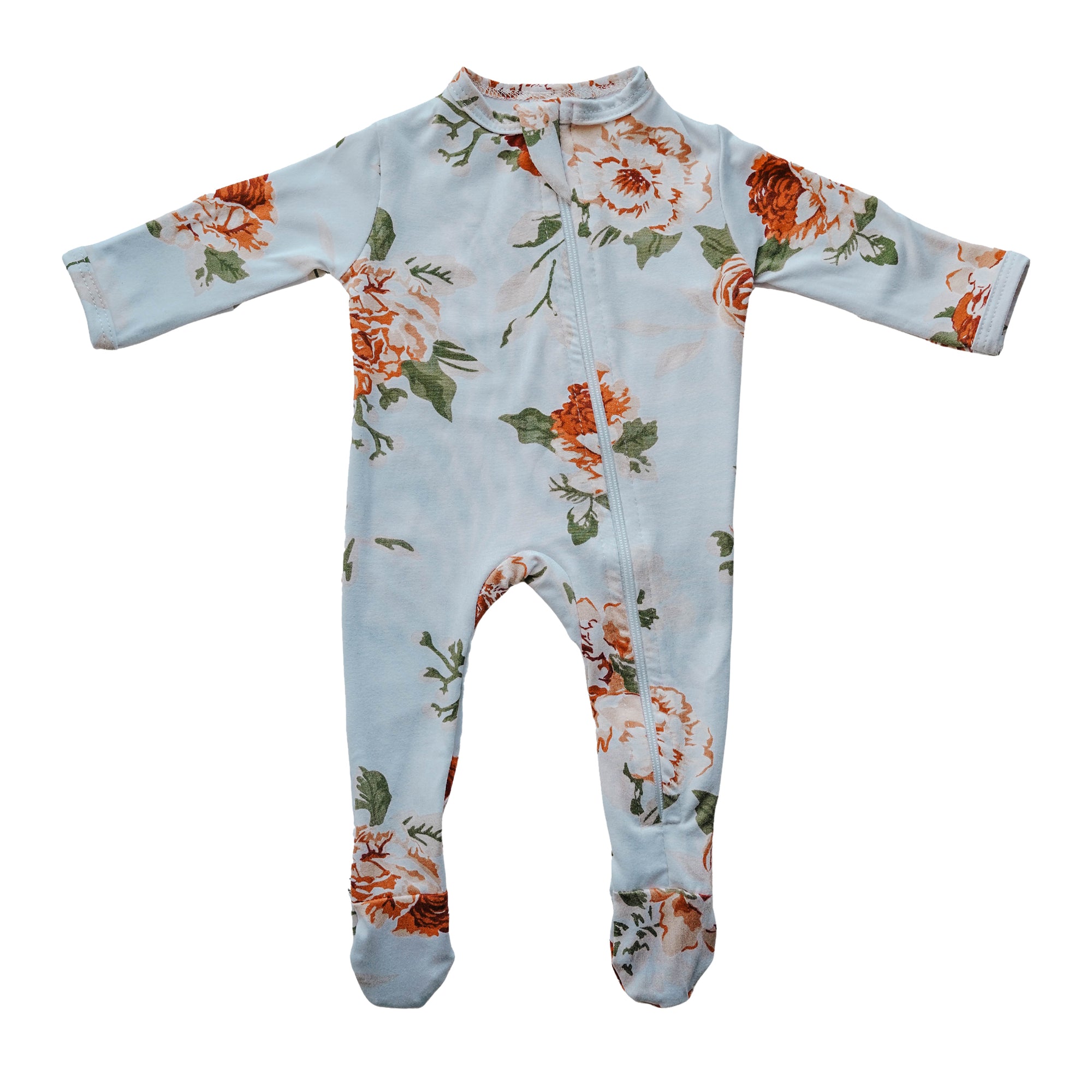 Cozy Zipper Footie Sleeper | Persimmon - LITTLEMISSDESSA