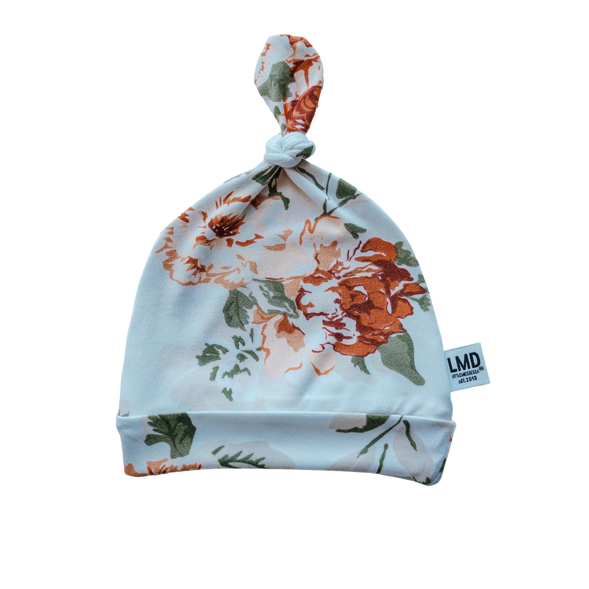 Newborn Baby Knotted Hat | Persimmon - LITTLEMISSDESSA