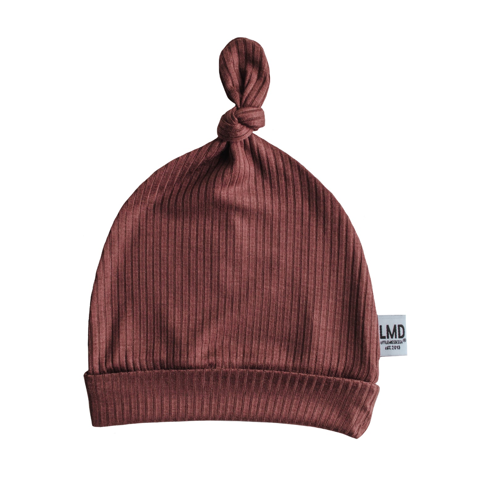 Newborn Baby Knotted Hat | Rosewood - LITTLEMISSDESSA