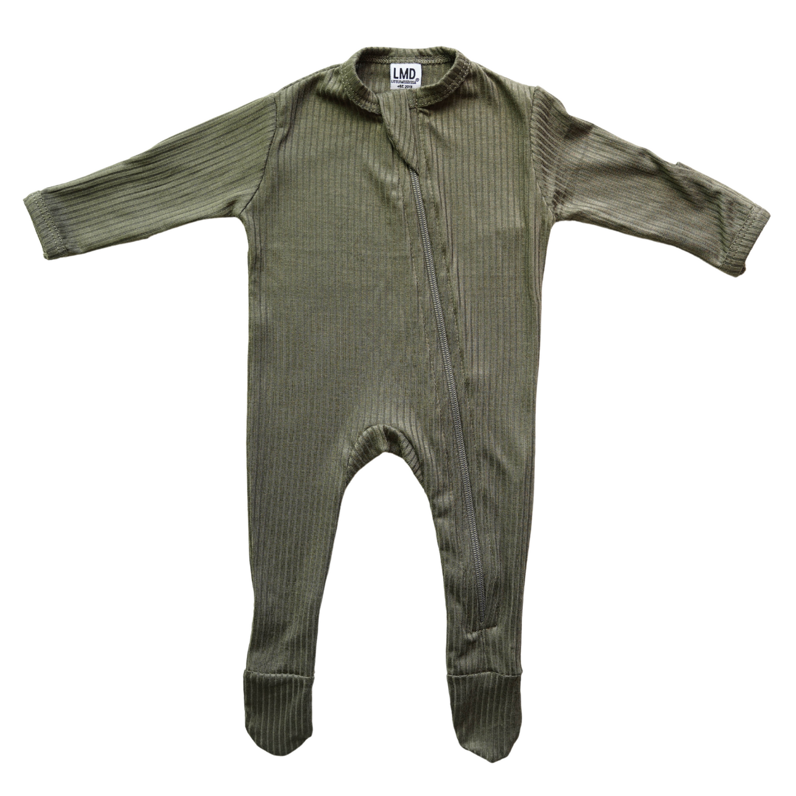 Cozy Zipper Footie Sleeper | Sweet Basil - LITTLEMISSDESSA