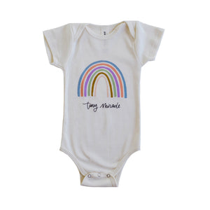 Tiny Miracle Rainbow Cotton Onesie - LITTLEMISSDESSA