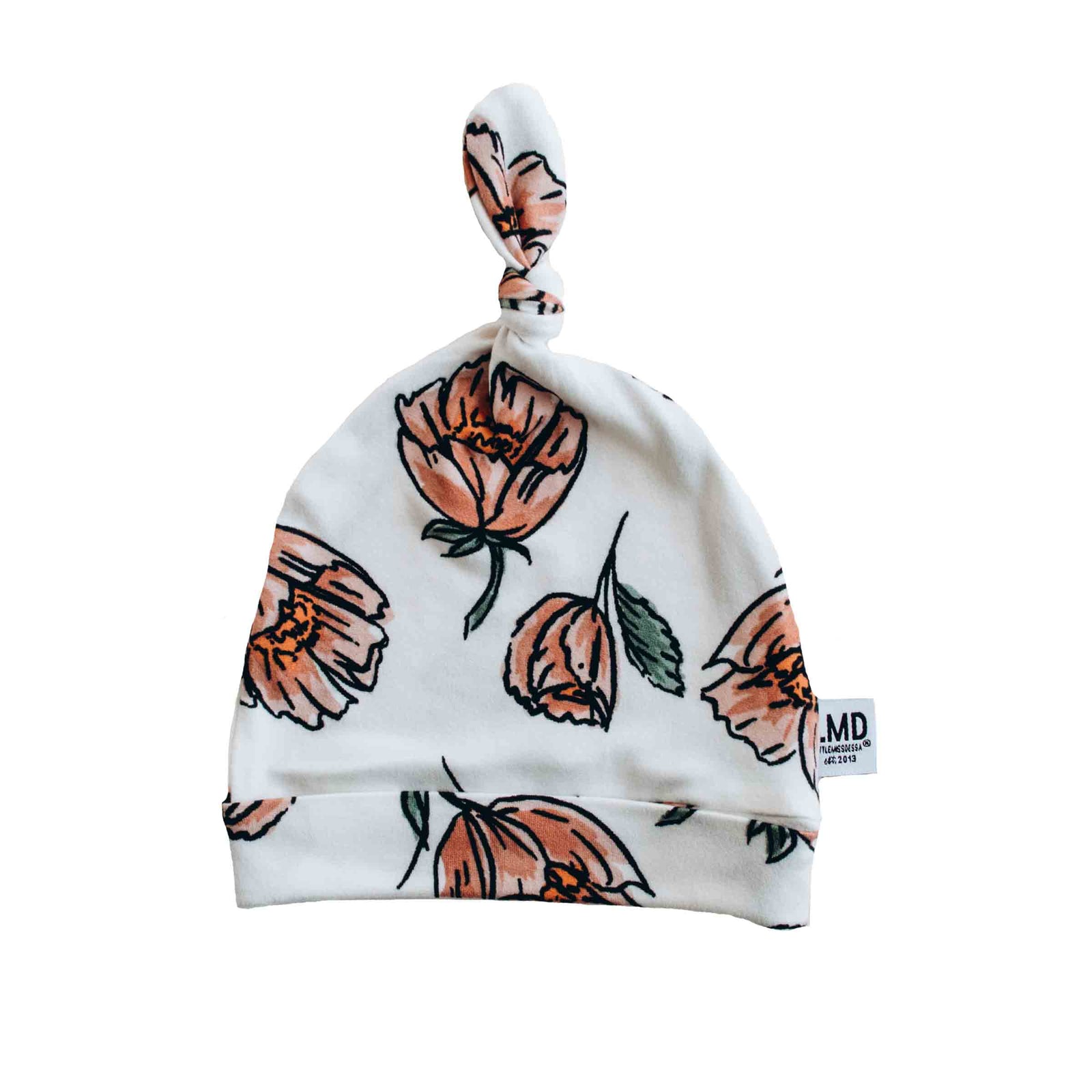 Newborn Baby Knotted Hat | Vanilla Poppy - LITTLEMISSDESSA