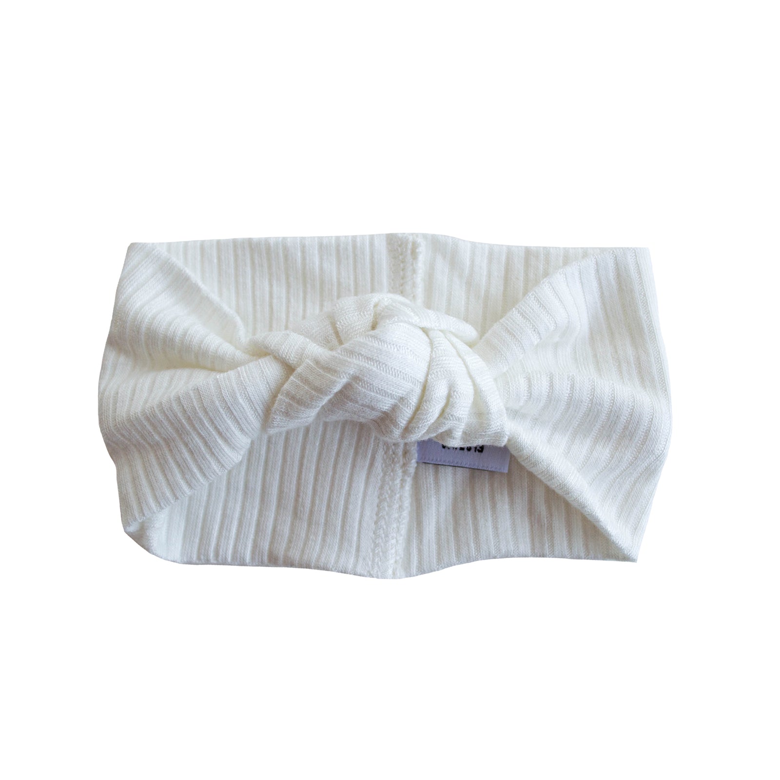 Top Knot Headband | Blanc White Rib - LITTLEMISSDESSA